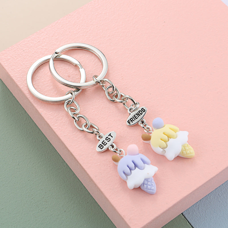 Wholesale 10PCS Resin Ice Cream Keychain